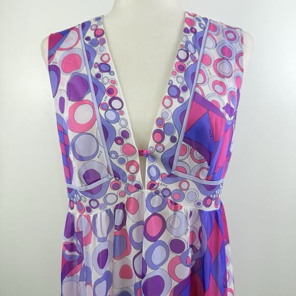 Emilio Pucci for Formfit Rogers 1960s Vintage Slip Dress Med Lingerie Sheer Mod - Picture 2 of 13